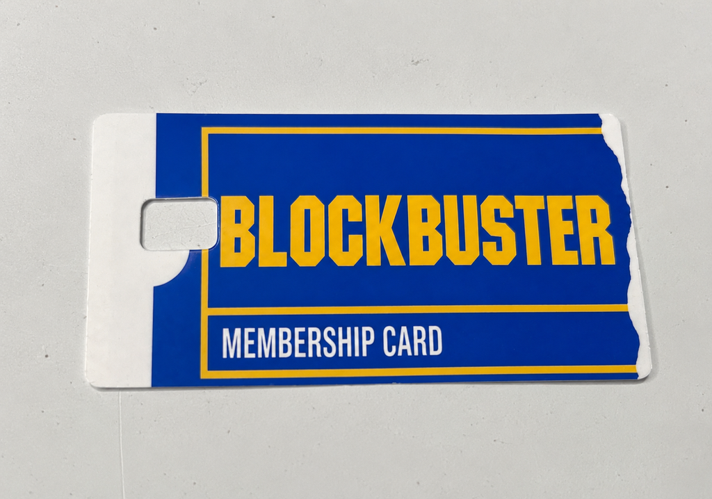 Blockbuster membership card sticker