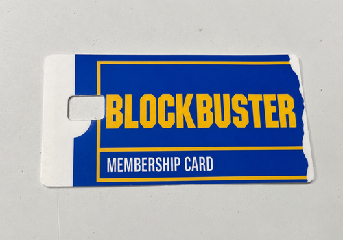 Blockbuster membership card sticker