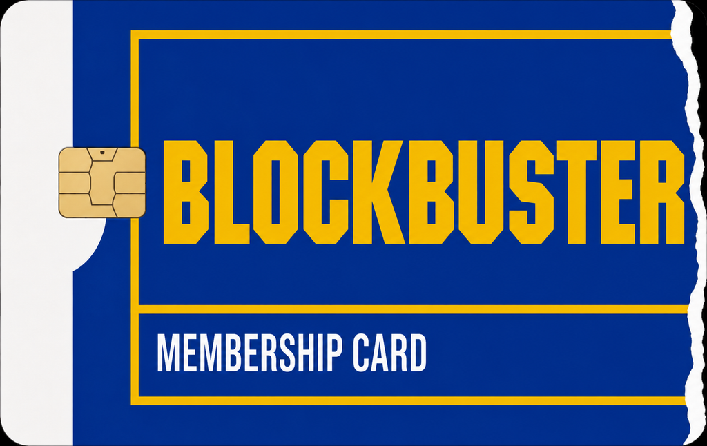 Blockbuster membership debit card skin
