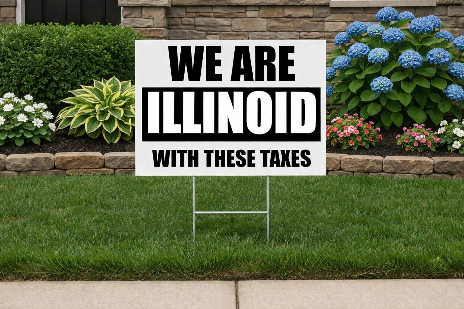 We Are Illinoid With These Taxes Yard Sign