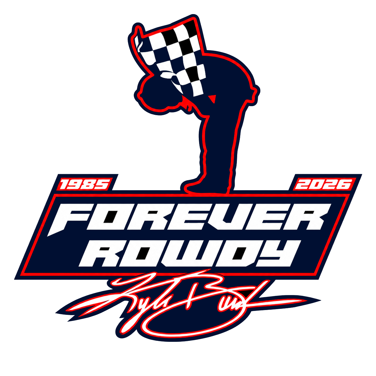 Kyle Busch Forever Rowdy Sticker